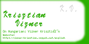 krisztian vizner business card